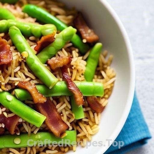 Pan Seared Bacon and Vegetable Stir Fry with Rice