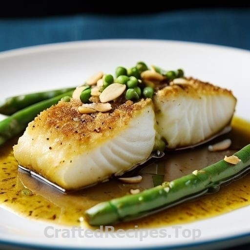 Pan Seared Cod with Almond Crust and Citrus Sauce