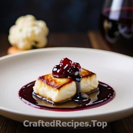 Pan-Seared Cod with Creamy Cauliflower Purée and Red Wine Reduction