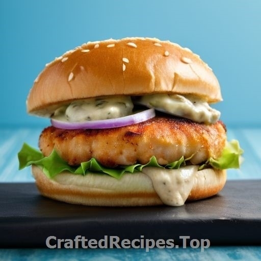 Pan Seared Fish Burgers with Dill Sauce