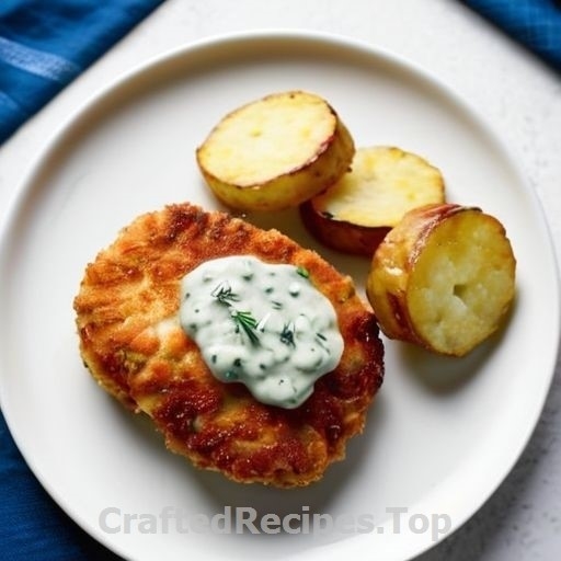 Pan-Seared Fish Patties with Dill Cream Sauce