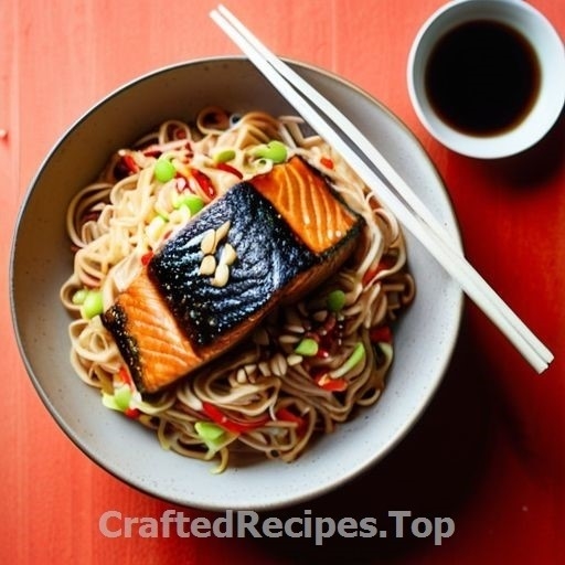 Pan-Seared Salmon with Crispy Chili and Noodle Salad