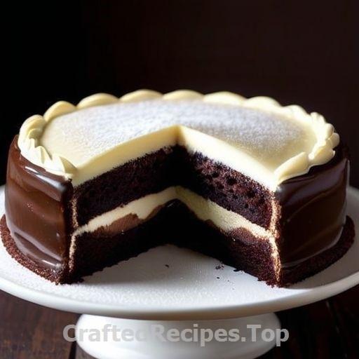 Pear Filling Chocolate Cake with Marzipan