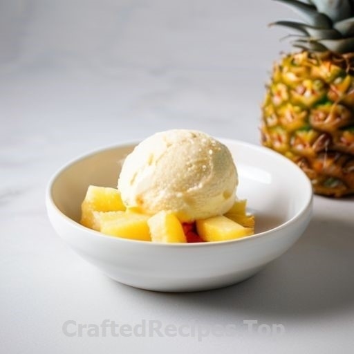 Pineapple with Tosca Cream and Ice Cream