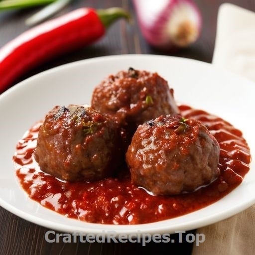 Roasted Onion Meatballs with Spicy Pepper