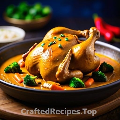 Roasted Whole Chicken with Curry Sauce