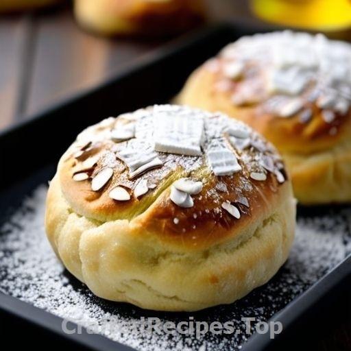 Saffron Buns in a Long Pan with Fresh Cheese Gluten Free