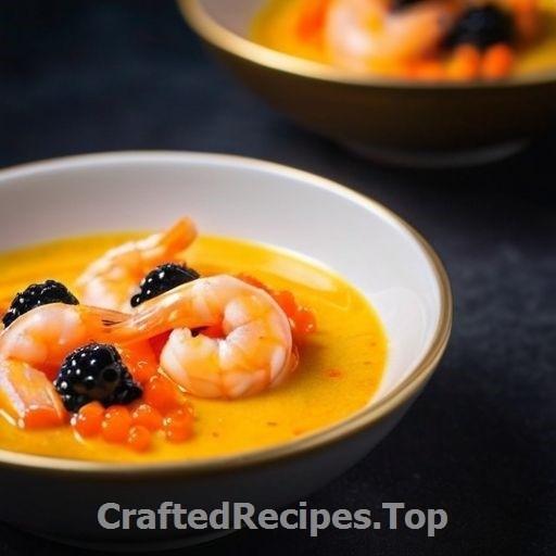 Saffron Infused Salmon with Shrimp and Caviar