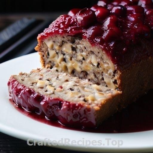 Savory Meatloaf with Mushrooms Cheese and Cherry Glaze