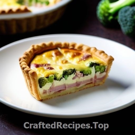Savory Quiche with Broccoli, Ham, and Aged Cheddar