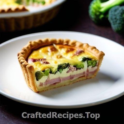 Savory Quiche with Broccoli, Ham, and Aged Cheddar