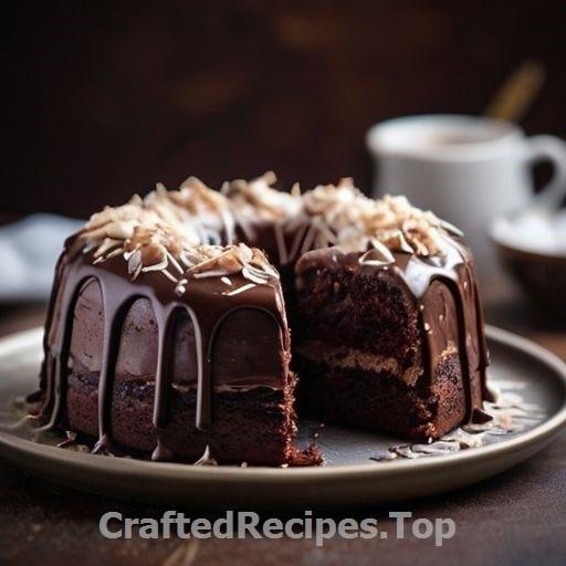 Soft Chocolate Cake with Coconut and Glaze