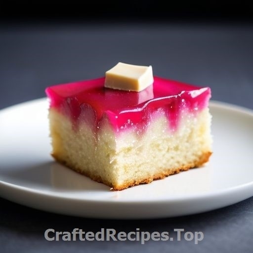 Soft Rhubarb Cake with Almond Flavor