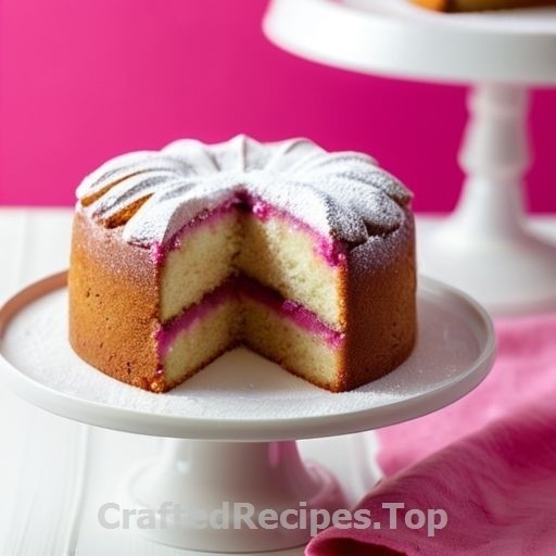 Soft Vanilla and Rhubarb Cake