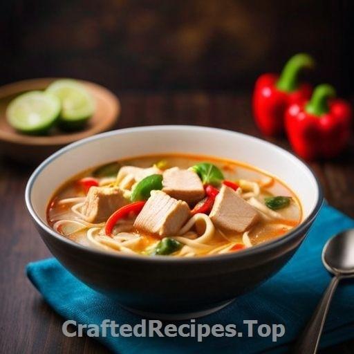 Spicy Chicken and Noodle Soup with Coconut Milk