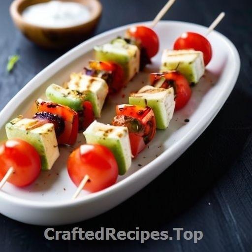 Spicy Fruit Kebabs with Yogurt and Herbs