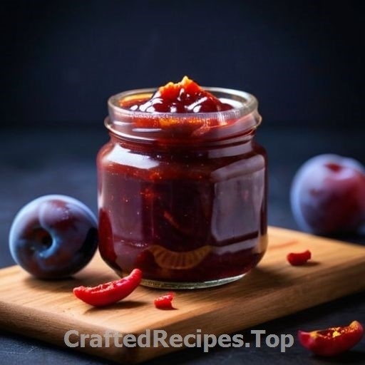 Spicy Plum Chutney with Star Anise Cinnamon and Red Chili