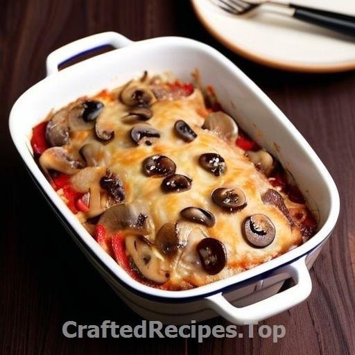 Spicy Pork Filet Gratin with Mushroom and Bell Pepper