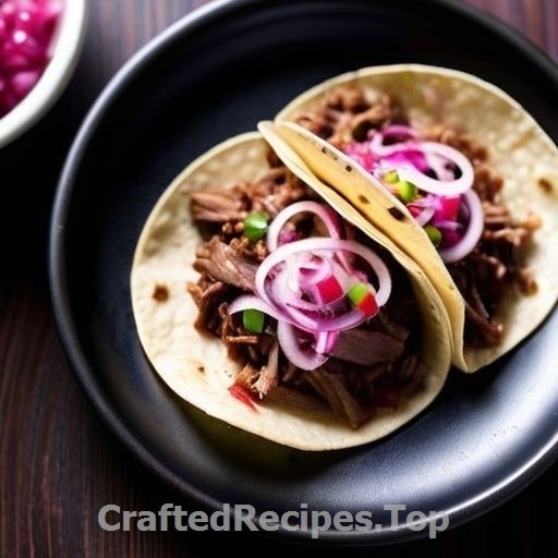 Spicy Pork Tacos with Salsa and Pickled Red Onion