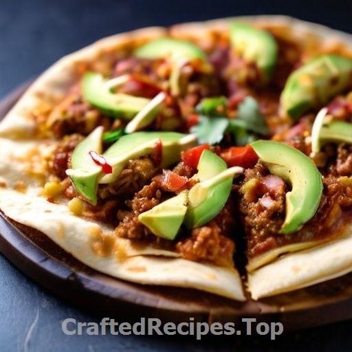 Spicy Taco Pizza with Tortilla Chips