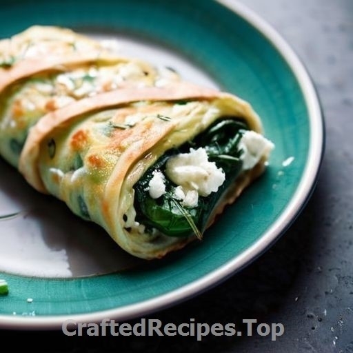 Spinach and Feta Cheese Omelette Rolls