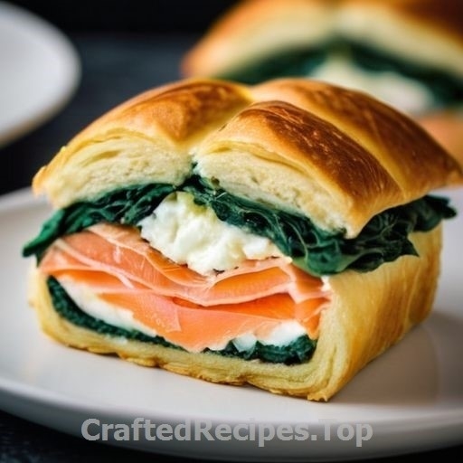 Spinach Pastry with Smoked Salmon and Eggs