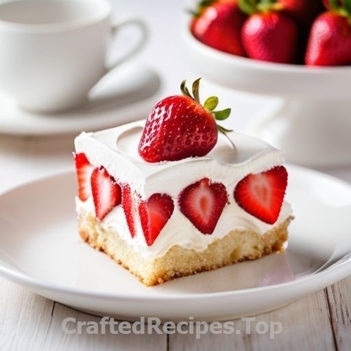 Strawberry Cake with Whipped Cream