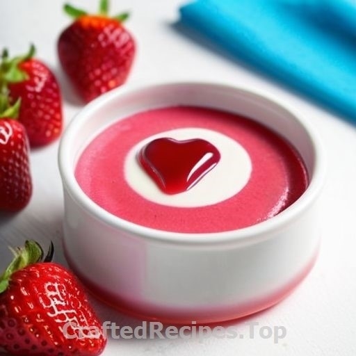 Strawberry Panna Cotta with Fresh Strawberry Syrup