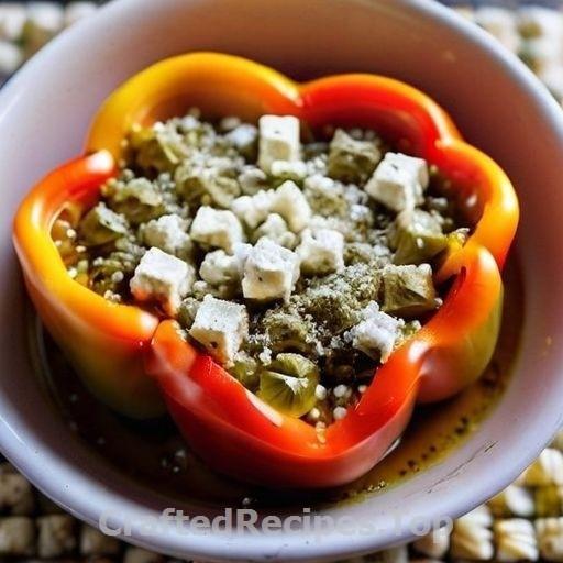 Stuffed Bell Peppers with Lentils and Feta Cheese