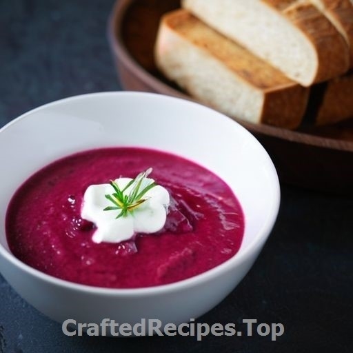 Sweet Beet Soup with Sour Cream