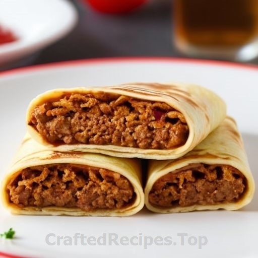 Taco Seasoned Meat Pancake Roll Ups