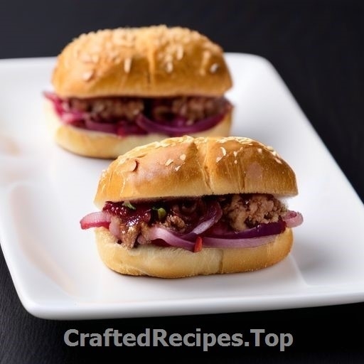 Tuna Filled Bread Roll with Red Onion Relish