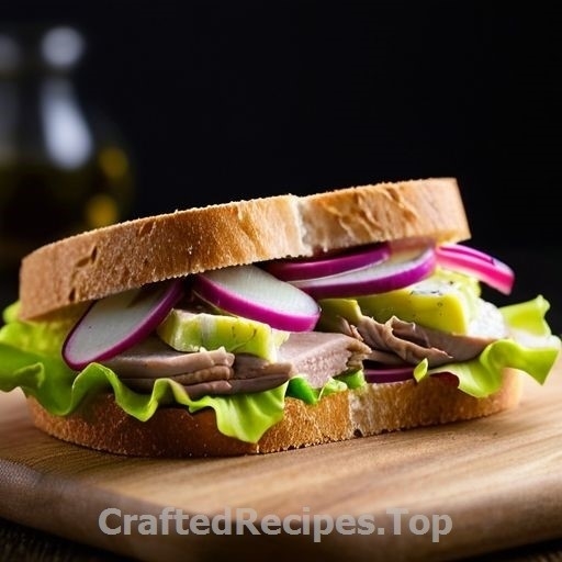 Tuna Salad Boat Sandwich