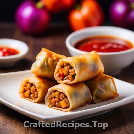 Vegan Spring Rolls with Sweet Chili Dipping Sauce