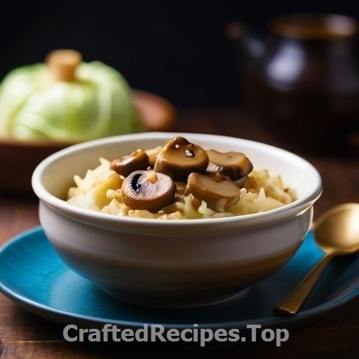 Vegetarian Cabbage Pudding with Mushrooms