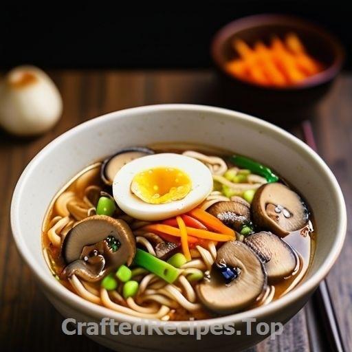 Veggie Packed Ramen with Egg and Mushrooms