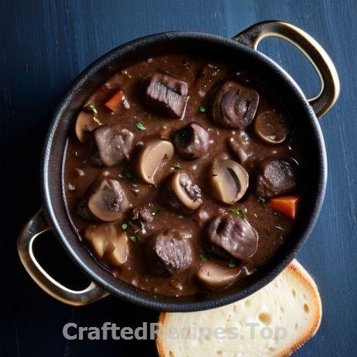 Venison Stew with Mushrooms and Aged Cheddar Cheese