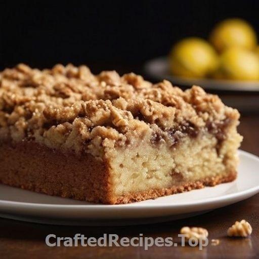 Walnut Crumble Cake in a Long Pan